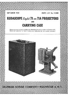 Kodak Kodascope Eight 71 manual. Camera Instructions.